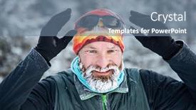  Presentation with runner - Theme featuring trail-runner-with-frozen-beard background and a seafoam green colored foreground