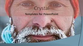  Presentation with runner - PPT theme enhanced with trail-runner-with-frozen-beard background and a coral colored foreground