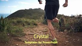  Presentation with pathway - Slide deck consisting of trail running athlete exercising background and a tawny brown colored foreground