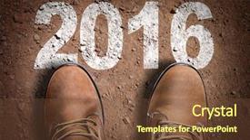  Presentation with top view of candles - Theme with trail with the text 2016 background and a tawny brown colored foreground