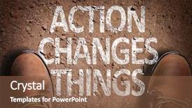  Presentation with small group top view - Presentation enhanced with trail with the text action background and a tawny brown colored foreground