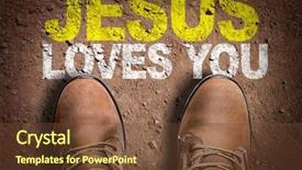  Presentation with jesus - Colorful PPT theme enhanced with trail with the text jesus backdrop and a tawny brown colored foreground