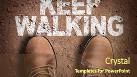 Presentation with walking trail - Theme having trail with the text keep background and a tawny brown colored foreground