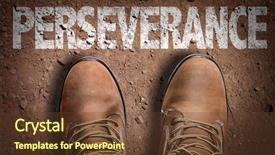  Presentation with perseverance - Amazing presentation design having trail with the text perseverance backdrop and a tawny brown colored foreground