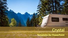  Presentation with italy car - Slide deck enhanced with trailer - family vacation travel holiday trip background and a tawny brown colored foreground