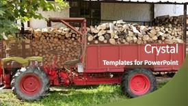  Presentation with tractor - Theme featuring embankment in helsinki in the early autumn morning finland background and a lemonade colored foreground