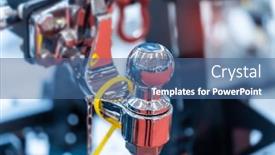  Presentation with winch - Presentation theme consisting of trailer-hitch-and-winch-behind and a ocean colored foreground