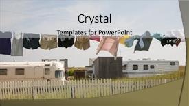  Presentation with laundry - Slides having trailer homes and laundry drying background and a lemonade colored foreground