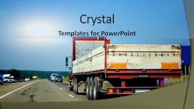  Presentation with movement - PPT theme having trailer on road to movement background and a  colored foreground