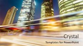  Presentation with modern building - Theme enhanced with trails on the modern building background and a lemonade colored foreground