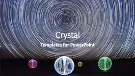  Presentation with star trails - Colorful presentation design enhanced with trails with light painted orb backdrop and a gray colored foreground