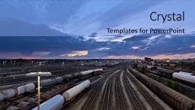  Presentation with classification - Cool new PPT theme with freight train - europe's largest classification yard backdrop and a light blue colored foreground