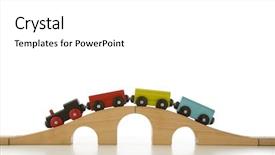  Presentation with train - Colorful slide deck enhanced with train and color backdrop and a white colored foreground