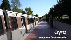  Presentation with metro train - Cool new presentation theme with train at arlington cemetery metro backdrop and a  colored foreground