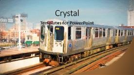  Presentation with chicago - Audience pleasing presentation consisting of train at daytime in chicago backdrop and a light blue colored foreground