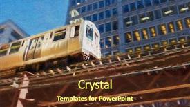  Presentation with chicago communities - Presentation having train-at-daytime-in-chicago background and a tawny brown colored foreground