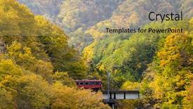  Presentation with commuter - Audience pleasing PPT layouts consisting of train commuter in fukushima japan backdrop and a yellow colored foreground