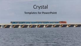  Presentation with crossing bridge - Cool new presentation with train crossing the bridge backdrop and a light blue colored foreground