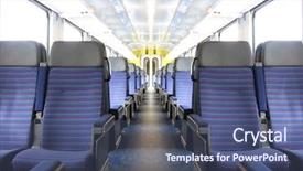  Presentation with train - Colorful slide deck enhanced with train interior backdrop and a ocean colored foreground
