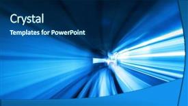  Presentation with moving fast train track - PPT theme enhanced with train moving fast in tunnel background and a navy blue colored foreground