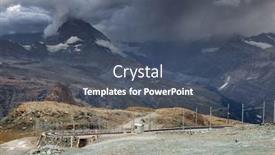  Presentation with train railway - Slides featuring train-near-the-gornergrat-bahn background and a  colored foreground