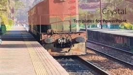  Presentation with sri lanka - Presentation theme featuring train-on-most-picturesque-train background and a coral colored foreground