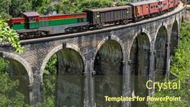  Presentation with sri lanka - Theme enhanced with train-on-most-picturesque-train background and a tawny brown colored foreground