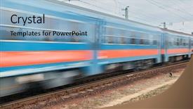  Presentation with motion - PPT layouts consisting of train passing by with motion background and a light blue colored foreground