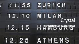  Presentation with departure - PPT layouts enhanced with train schedule - departure times on an analog background and a dark gray colored foreground