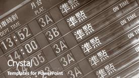  Presentation with words - Colorful PPT layouts enhanced with train schedule - time timetable wrote in chinese backdrop and a gray colored foreground