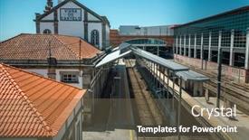  Presentation with station - Slide deck enhanced with train-station-in-viana background and a  colored foreground