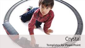  Presentation with toy - Slides having train toy present for children background and a light gray colored foreground