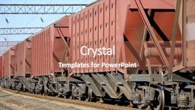  Presentation with rail transportation - Audience pleasing presentation consisting of train transportation of cargoes backdrop and a red colored foreground