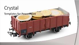  Presentation with white blue vapor trail - PPT theme having train with money isolated background and a white colored foreground