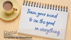  Presentation with positivity - Theme having train-your-mind-to-see background and a lemonade colored foreground