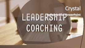 Presentation with coaching - Amazing presentation design having trained ressources - stylish workplace leadership coaching concept backdrop and a  colored foreground