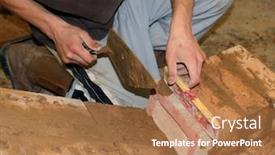 Presentation with spirit - Amazing slide set having trainee-bricklayer-using-trowel backdrop and a coral colored foreground