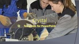  Presentation with ceramic - Presentation design having trainees learning how to use ceramic saw background and a violet colored foreground