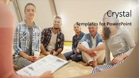  Presentation with sport psychology - Amazing presentation theme having trainer and his sports team backdrop and a lemonade colored foreground