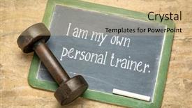  Presentation with personal - Slides enhanced with trainer fintess concept - white chalk background and a lemonade colored foreground