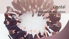  Presentation with team building - PPT theme with trainig cicling - concept of team building large background and a coral colored foreground