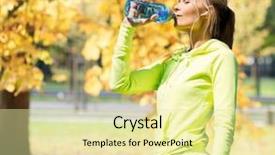  Presentation with water sports - Presentation design enhanced with women weight training - fitness and lifestyle concept background and a blonde colored foreground