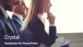  Presentation with business training - Presentation design with training - row of business people making background and a wine colored foreground