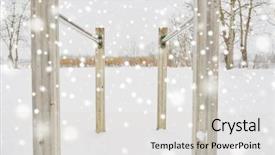  Presentation with parallel - Slide deck with training and equipment concept - parallel background and a  colored foreground