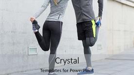  Presentation with training - Beautiful PPT theme featuring training and lifestyle concept - close backdrop and a light gray colored foreground