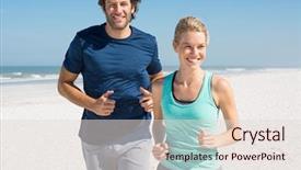  Presentation with summer sun - Slides enhanced with training athlete for fitness athletic background and a lemonade colored foreground