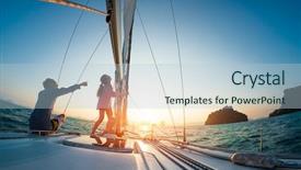  Presentation with drill - Amazing theme having drill team - couple sailing in the tropical backdrop and a light blue colored foreground