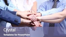  Presentation with business training - Presentation with training course - business people working in conference background and a ocean colored foreground