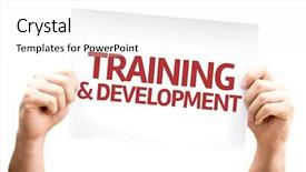  Presentation with development - Presentation theme enhanced with training development card isolated background and a white colored foreground