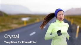  Presentation with healthy living - Theme enhanced with training in cold weather living background and a gray colored foreground